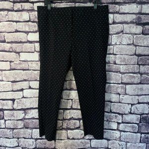 Izod Black & White Ankle Pants Size 14